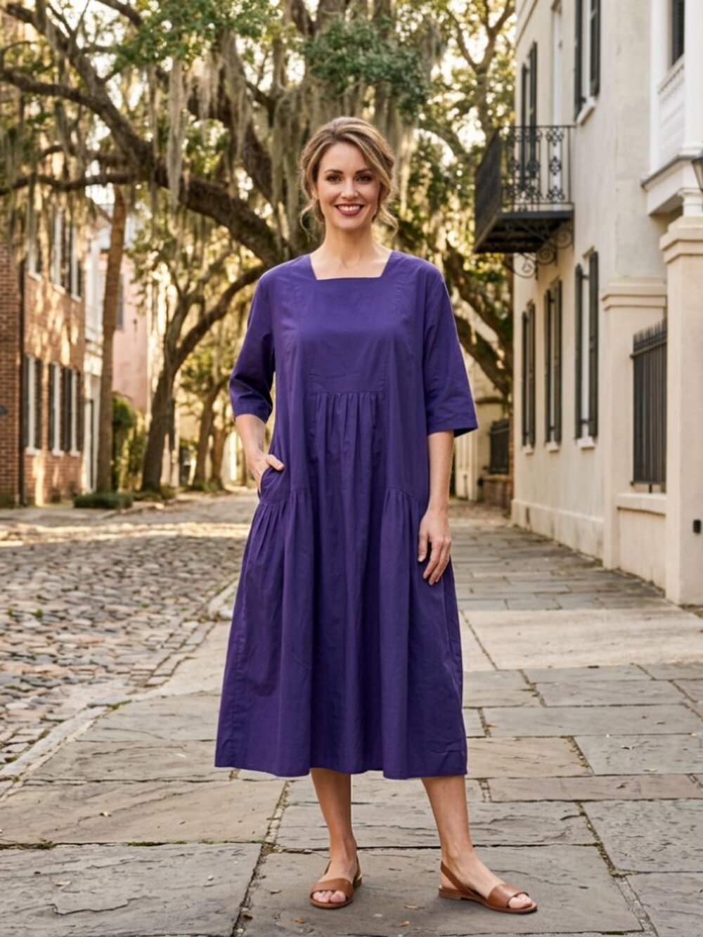 Gudrun Sjoden cotton Artsy lagenlook dress